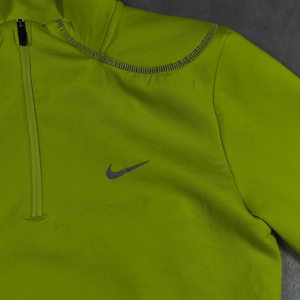 Nike Swift Women Shirt Small Green Therma Fit ADV Running Quarter Zip Reflective - Picture 3 of 11